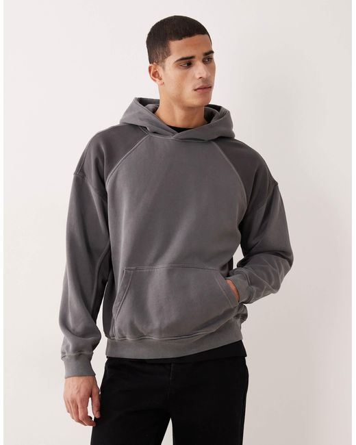 Abercrombie & Fitch – basic-kapuzenpullover in Gray für Herren