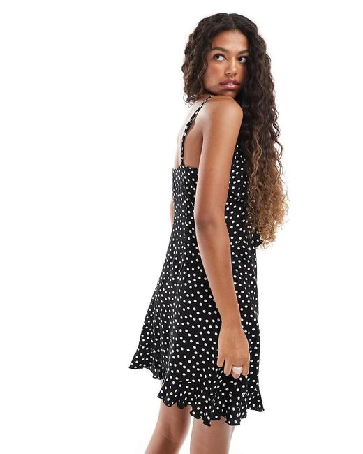 Vestito Corto A Pois Con Volant di ONLY in Black