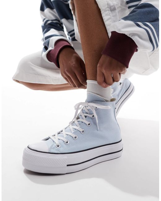Converse Gray Chuck Taylor All Stars Lift Hi Platform Trainers