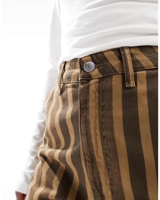 ASOS Brown Barrel Leg Trousers