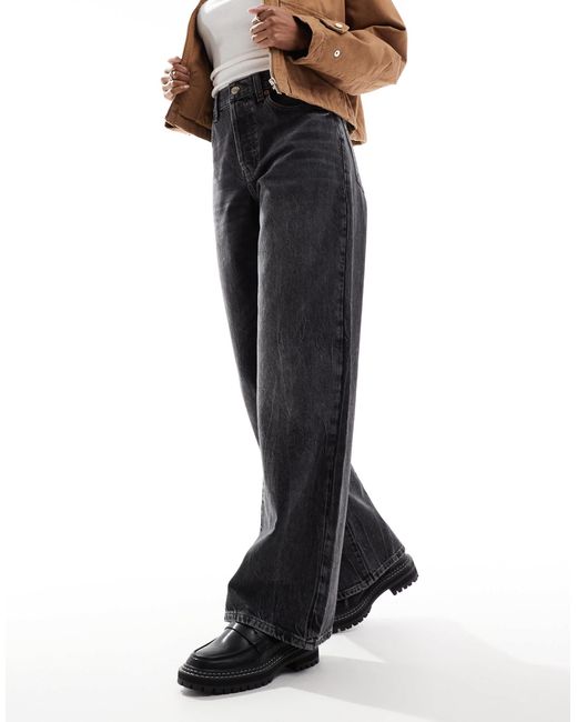 ONLY Black Loafer With Contrast Stitching
