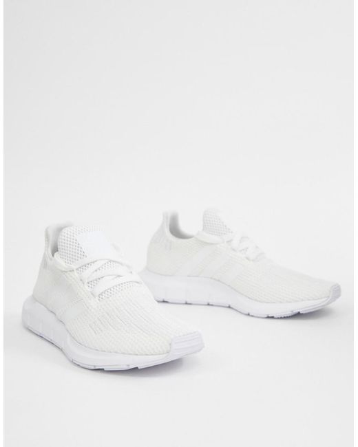 adidas originals white swift run trainers