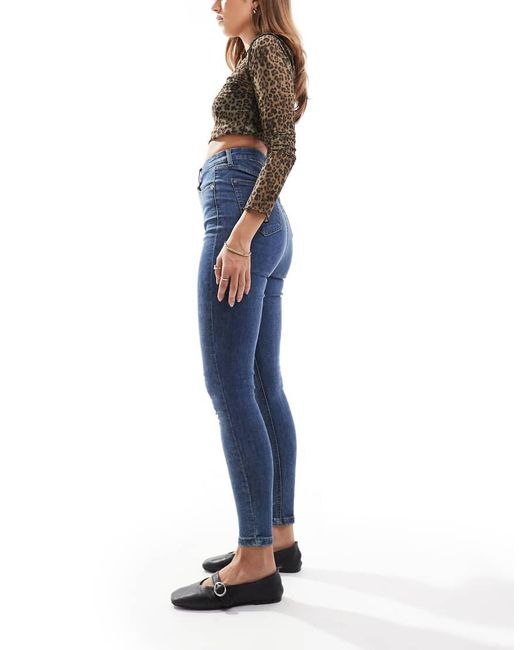 Don't Think Twice Blue Dtt Ellie High Waist Skinny Jeans