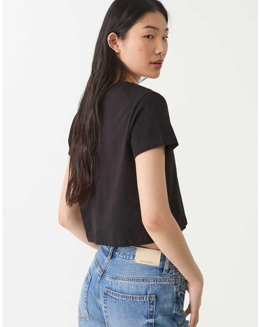 Stradivarius Set Van 2 Cropped Top Met Korte Mouwen in het Blue