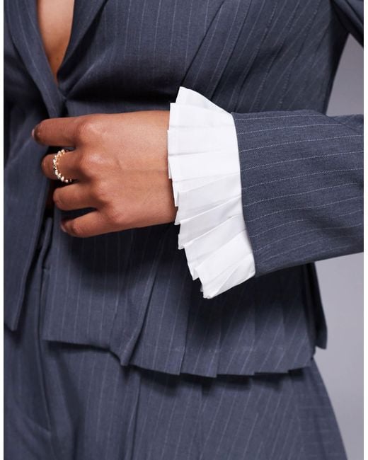 ASOS Blue Tailored Blazer With Cinched Waist