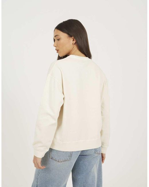 Brave Soul Natural Acid Wash Graphic Print Sweatshirt