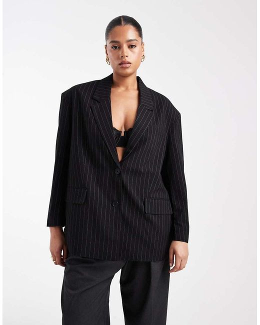 Noisy May Black Oversize Blazer