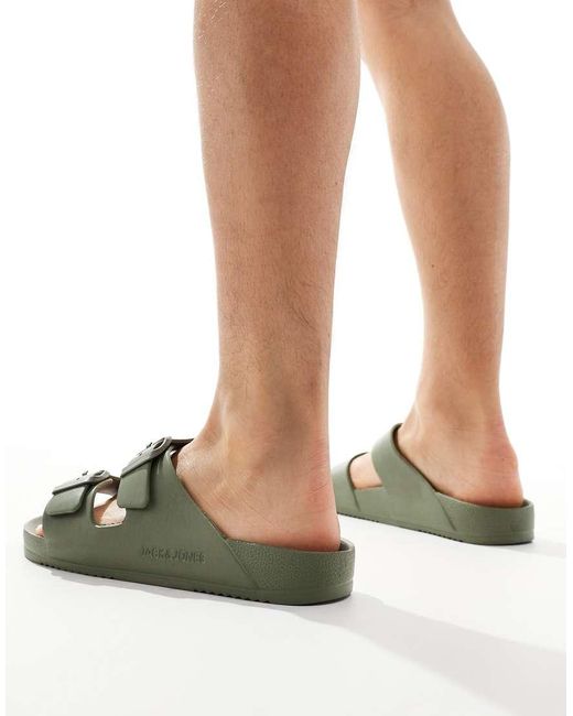 Jack & Jones White Moulded Double Strap Sandal for men