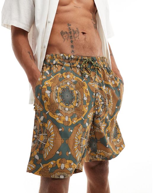 Pantalones cortos es con estampado Kavu de hombre de color Multicolor