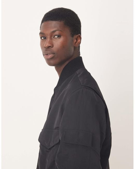 ARKET Blue Bomber Jacket With Workwear Pockets for men