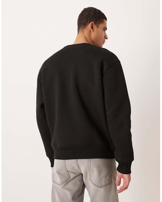 ASOS Black Heavyweight Oversized Sweatshirt for men
