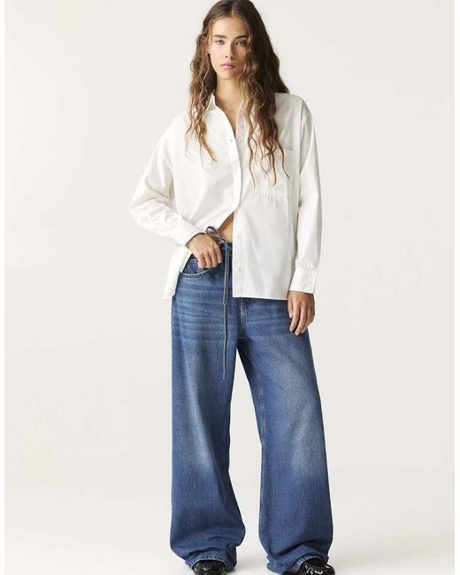 Camicia Oversize di Pull&Bear in White