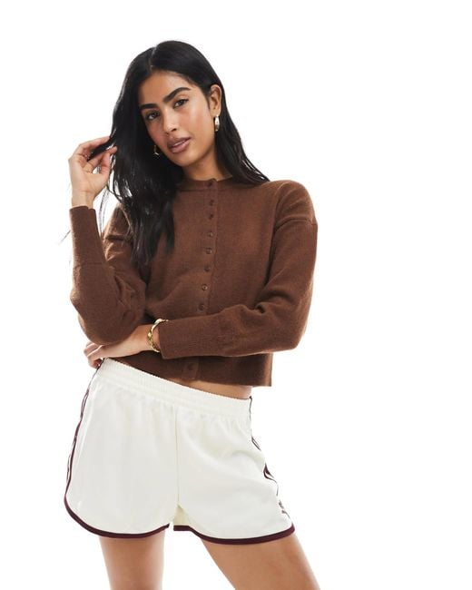 Daisy Street Brown Fitted Waist Cardigan