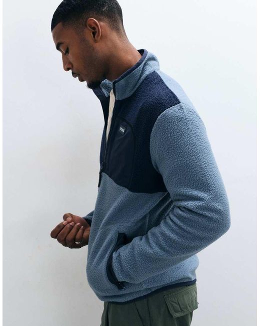 Regatta Blue Frankie Borg Colour Block Cosy Fleece for men