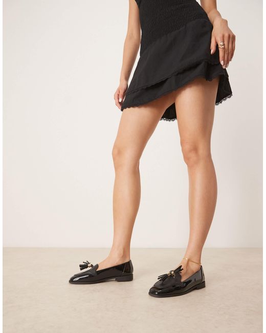 ASOS Black Mermaid Tassel Detail Flat Shoes