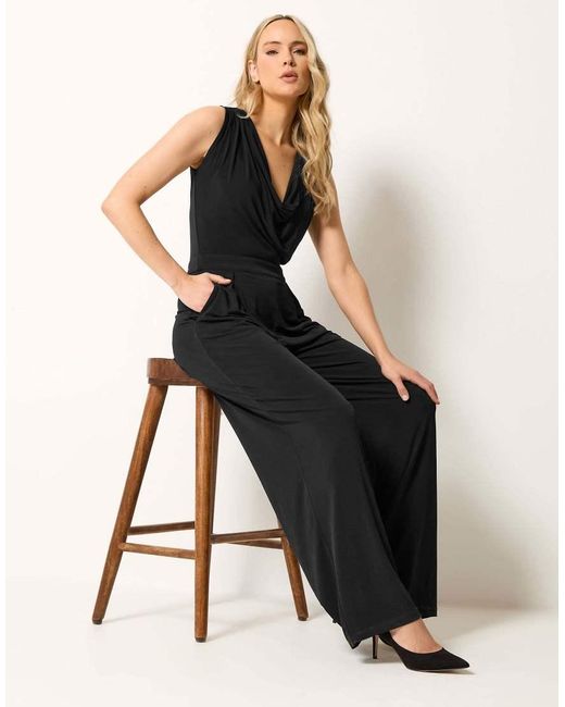 Long Tall Sally Black Cowl Neck Jumpsuit