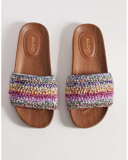 ALDO Brown Rooted Flat Sandal