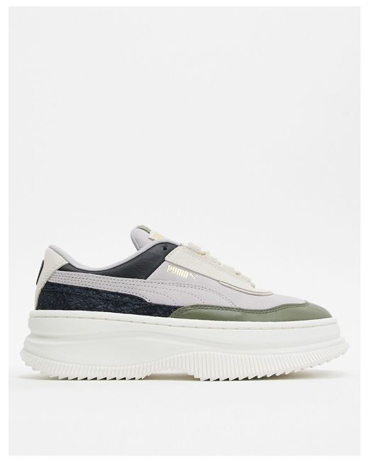 grey flatform trainers