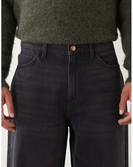 Reclaimed Vintage Black Relaxed Straight Leg Denim Jeans for men