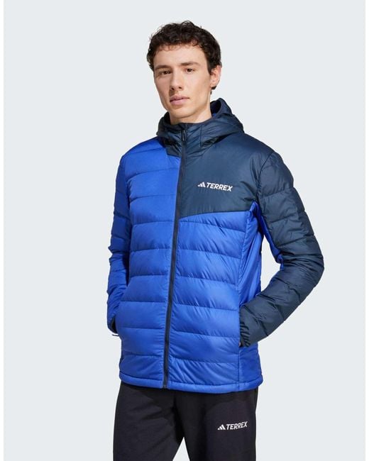 Terrex - veste matelassée légère à capuche - semi lucide et encre crépuscule Adidas pour homme en coloris Blue