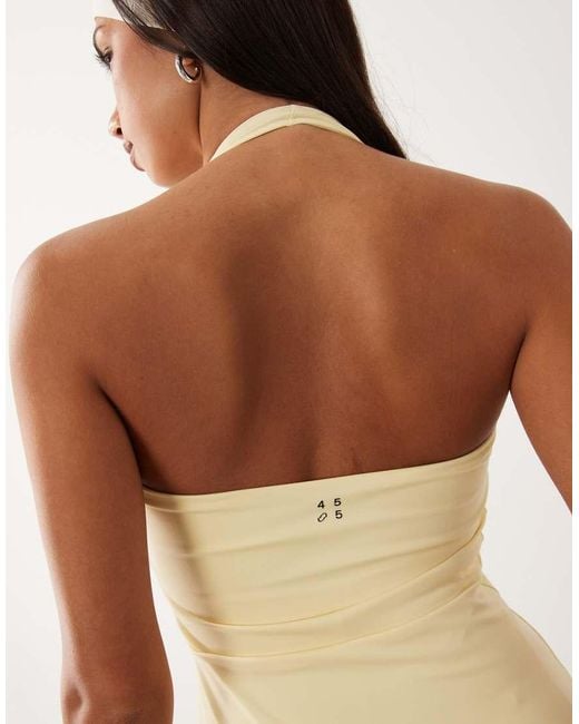 4505 Natural Active Halter Neck Tennis Dress With Under Shorts