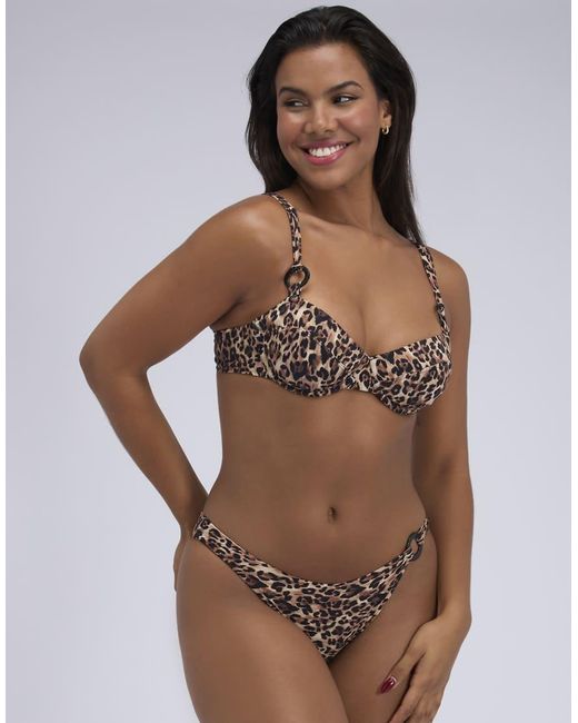 Boux Avenue Brown Santorini Balconette Bikini Top Unpadded Underwired Swimwear
