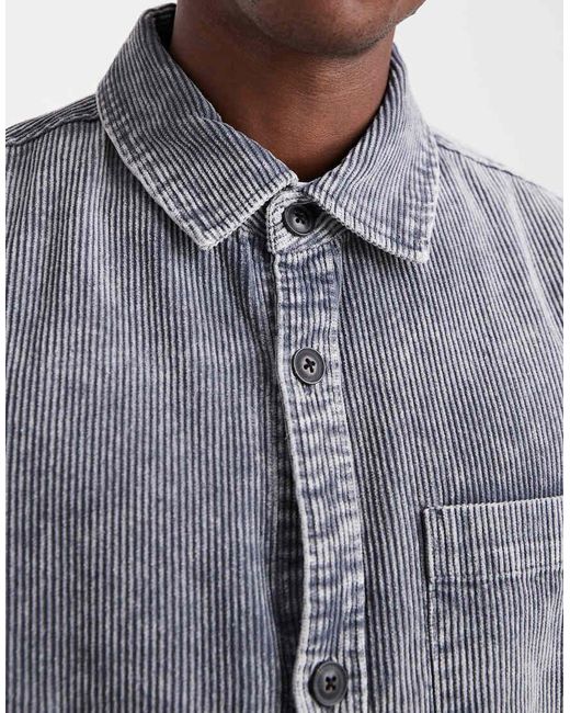 Cotton On Gray Boxy Overshirt for men