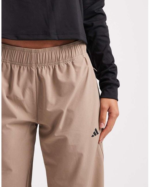 Adidas Originals Brown Workout Essentials Woven Training Pants