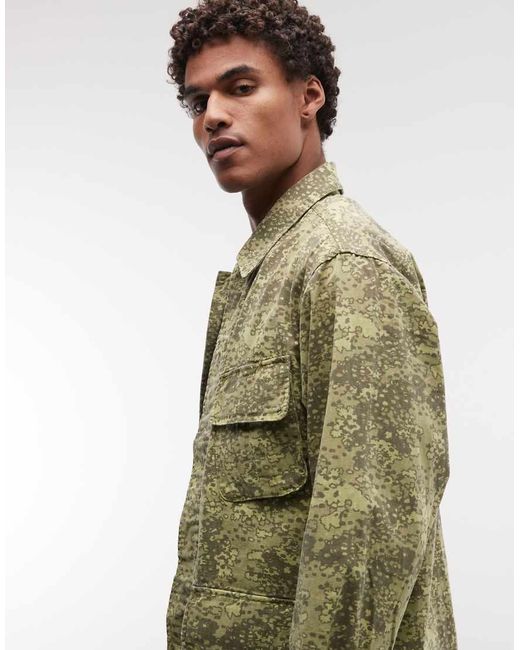 Huf White Delta Bdu Workwear Style Camo Print Jacket for men