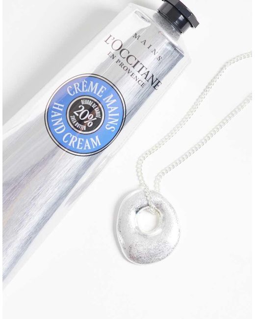 Reclaimed Vintage White Circle Pendant Chain Necklace