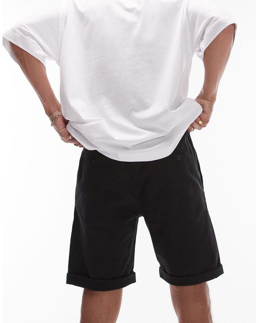 Pantalones cortos chinos ajustados en Topman de hombre de color White