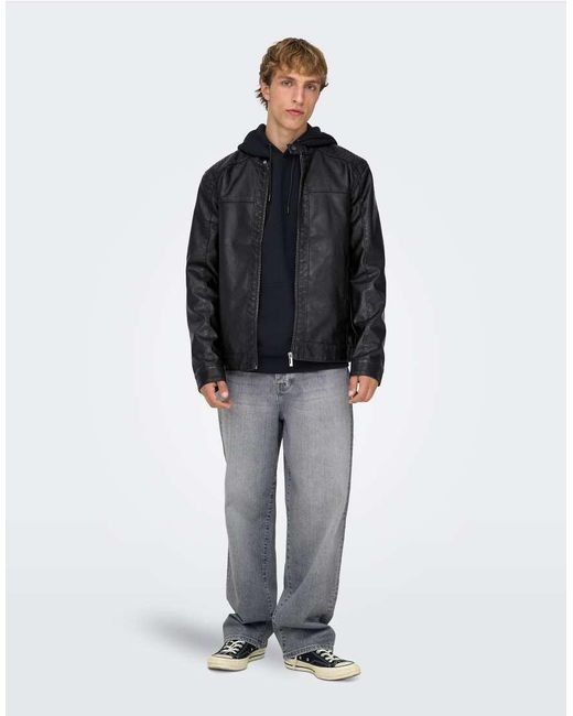 Only & Sons Black Jacket for men