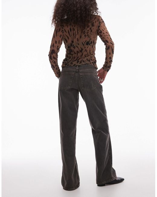 Ember - jean ample à taille basse - vintage TOPSHOP en coloris Gray