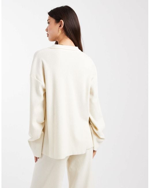 ASOS White – superweiche lounge-strickjacke