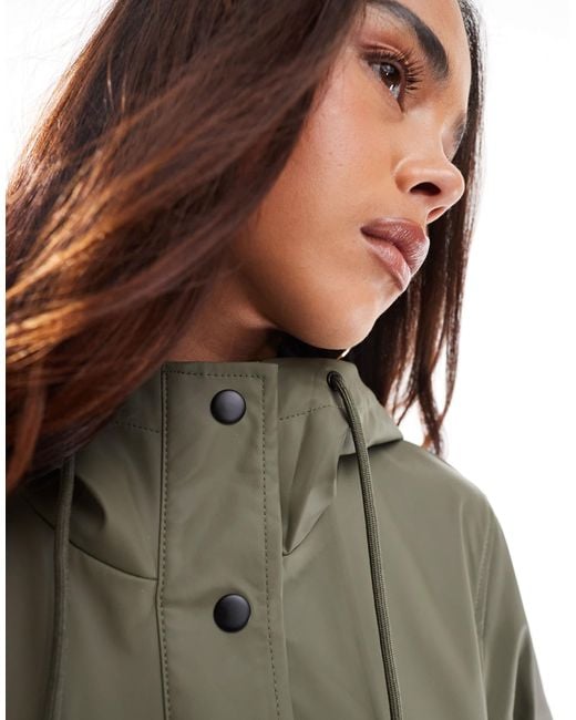 ONLY White Hooded Raincoat