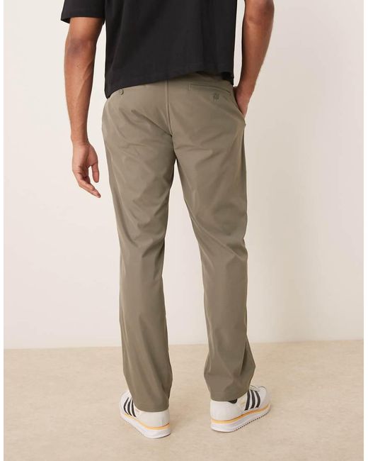 Abercrombie & Fitch Elegante Broek Met Rechte Pijpen in het Natural voor heren