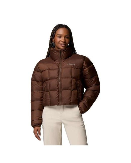 Columbia Brown Puffect Iii Cropped Jacket