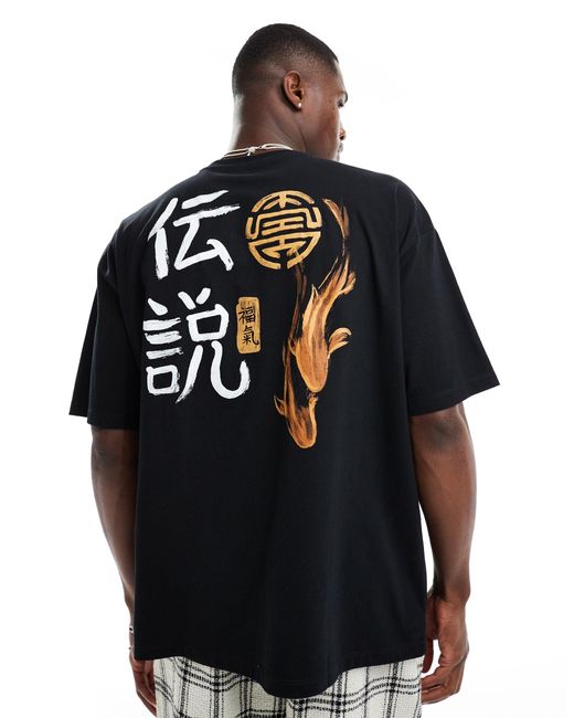 ASOS – kurzes, klassisch geschnittenes t-shirt in Black für Herren