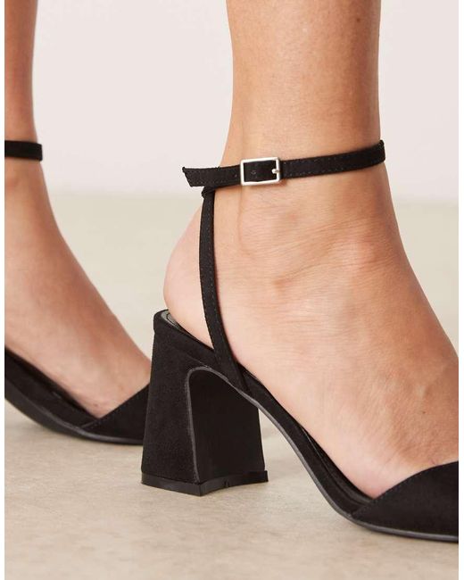 Raid Wide Fit Black Raid Cora Wide Fit Block Heeled Sandals