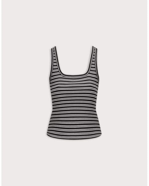 Tala Blue Striped Knit Singlet