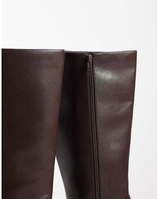 London Rebel Brown Paloma Refined Riding Boots
