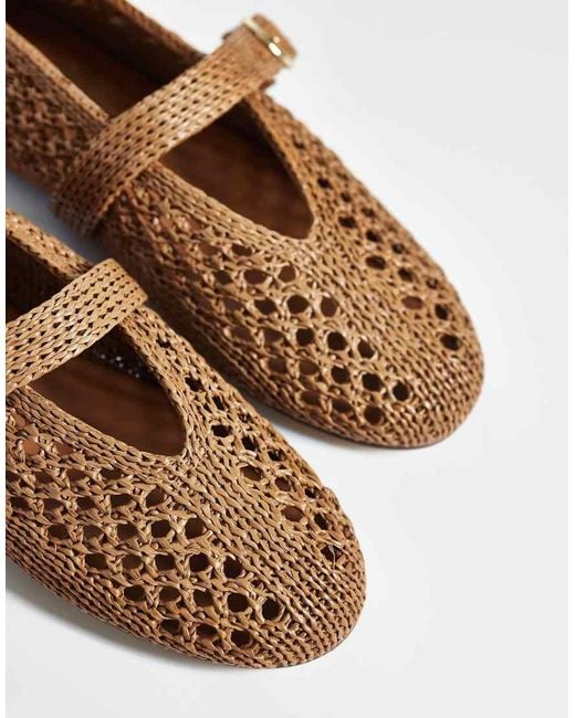 Steve Madden Brown Alara Woven Ballet Flats