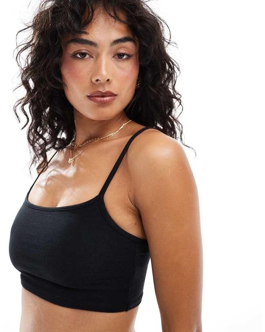 Cotton On Black All Day Micro Crop Cami