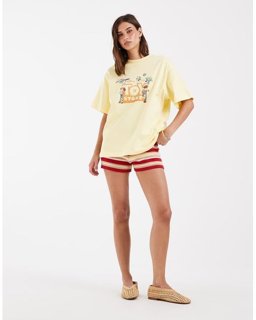 ASOS Yellow Disney Oversized T-shirt With Toy Story Print