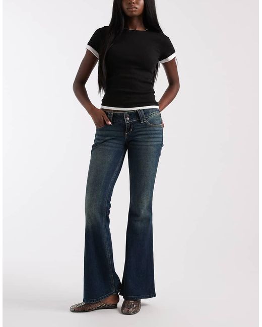 Hollister Blue Low Rise Bootcut Jeans