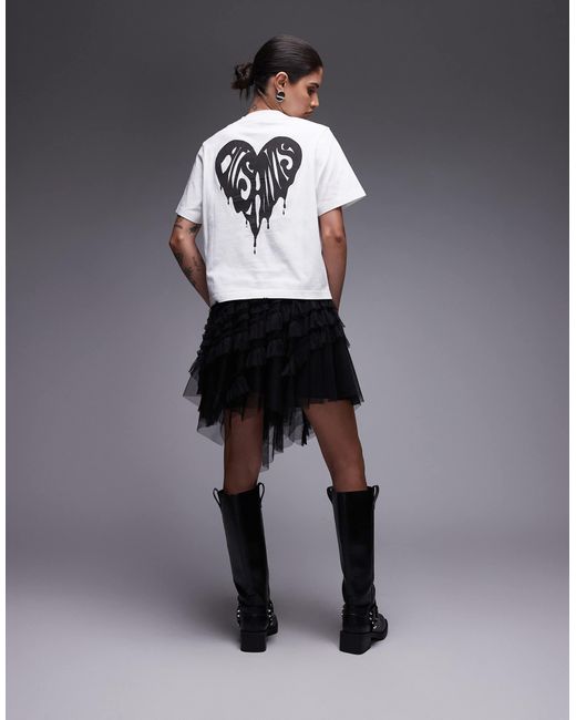 AllSaints Black – jayde – tüll-minirock