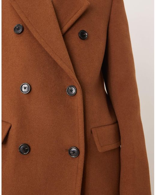 Mango Natural Wool Mix Double Breasted Tailored Jacket