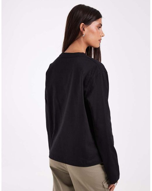 JJXX Black Boxy Long Sleeve T-shirt