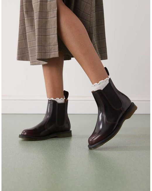 Dr. Martens Red Flora Boots