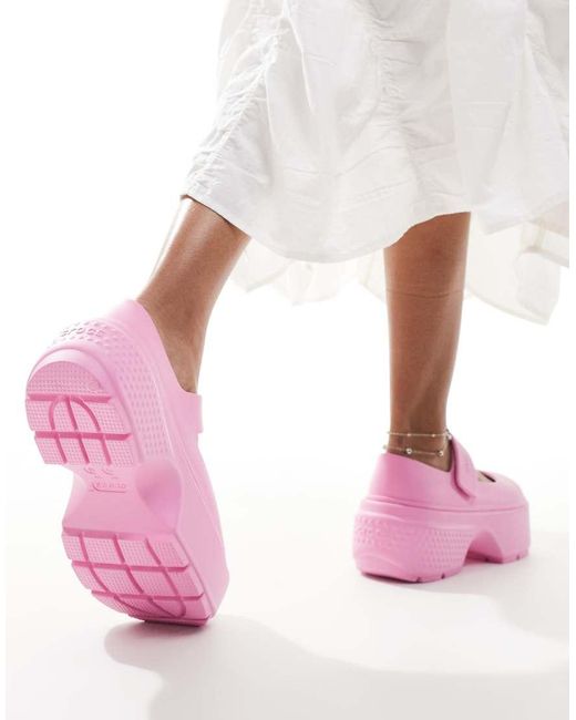 CROCSTM Pink Stomp Mary Janes